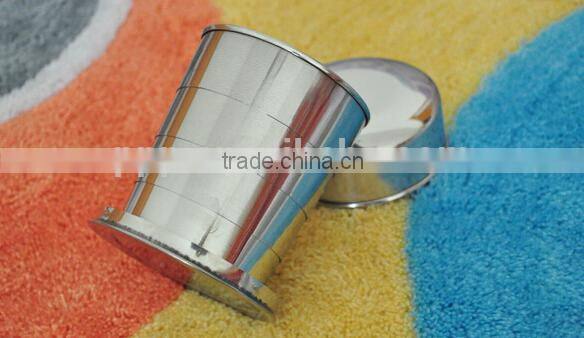 Stackable easy taking 140ml leak-proof eco-friendly FDA LFGB fodable stainless steel beer mug cup tumbler