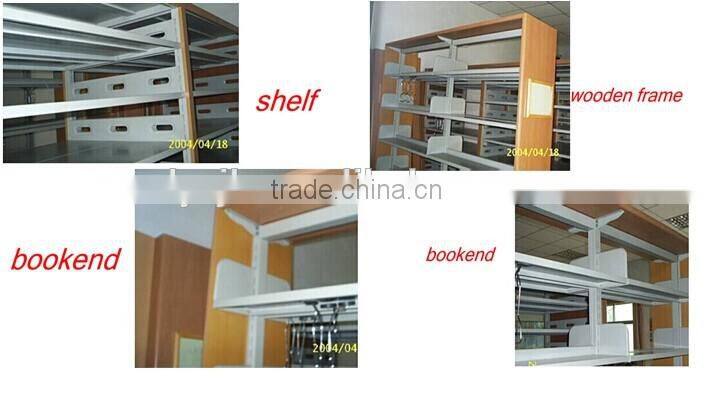 School library furniture cold rolled steel book stairs and bookends for library