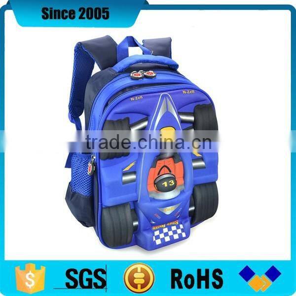 car 3d cartoon school satchel for teenagers