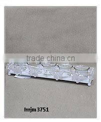 Bronze Tone Round Metal Glass Anti Paint Candle Lantern Rust