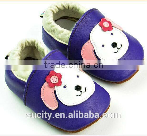 2014 newest soft sole child leather shoe with peacock pattern