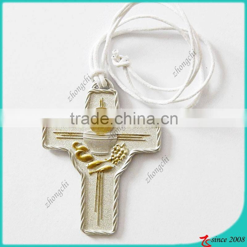 Zinc Alloy Metal Anti-silver Vintage Cross Necklace