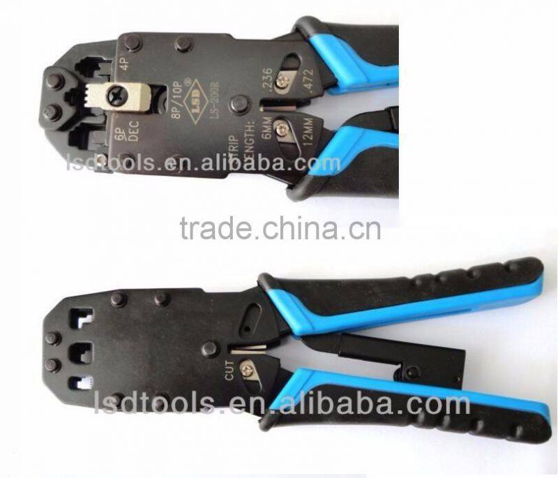 LSDbrand LT-200R rJ10 RJ11 RJ12 modular plug crimping amp network tool for rj45 keystone jack network hand tools crimper