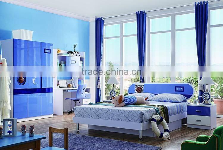 kids wooden panel bedroom furniture sets in marine helm design