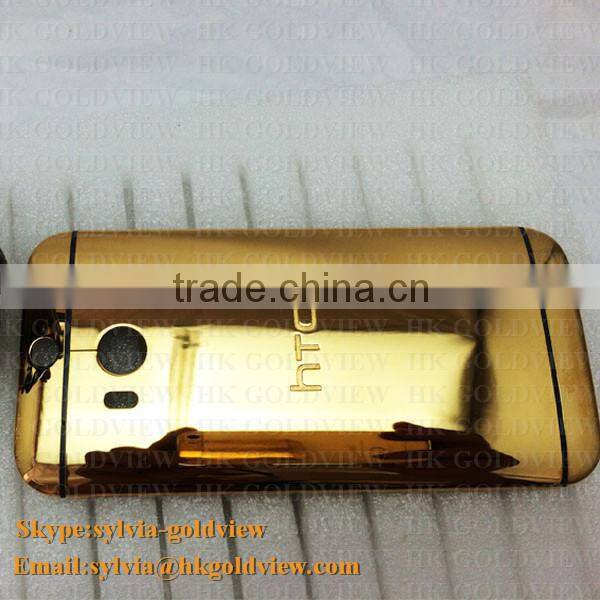 Gold Housing for HTC M8,for HTC One M8 back cover with high quality,Housing for HTC M8 phone ,for HTC One M8 32gb back cover