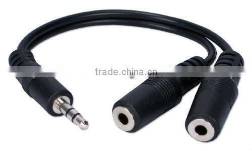 3.5mm Mini-Stereo Male to Two RCA Male Speaker Cable