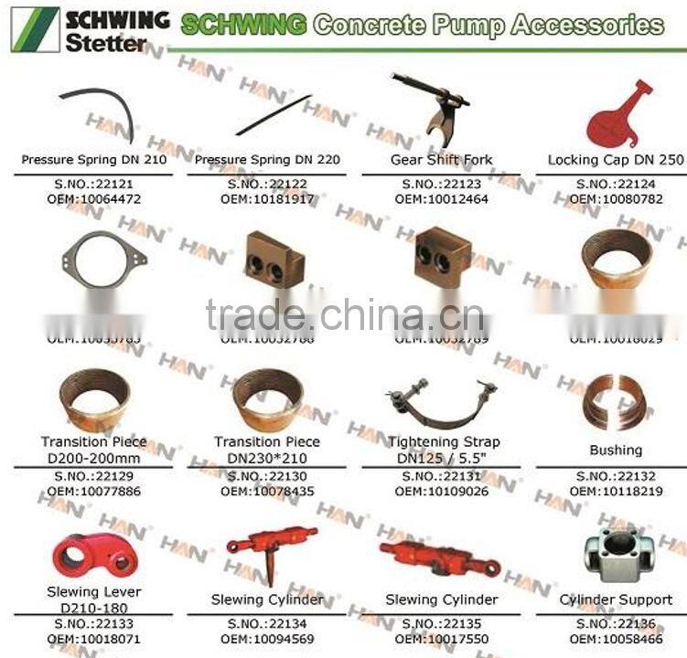 Schwing locking cap DN250 OEM 10080782 for Putzmeister sany cifa junjin ihi concrete pump spare parts