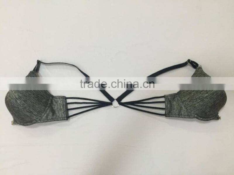 Sexy Women Lingerie Mix Color Braided Racer Back Front Closure Bra