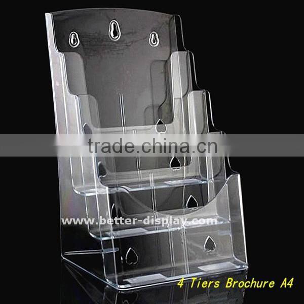 A4/A5/A6 clear plastic flyer holder, leaflet holder, brochure rack