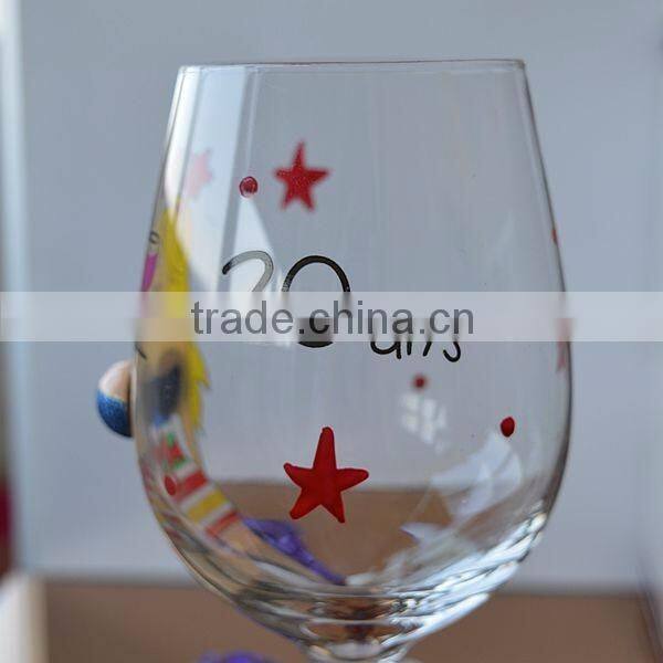 3D Transparent Beautiful Lady Shape Handmade Christmas Goblet Wine Glass