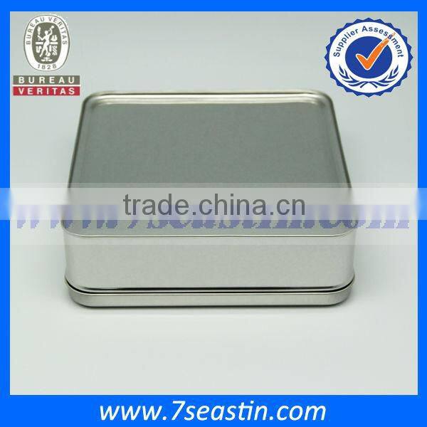 lunch tin box silver metal box