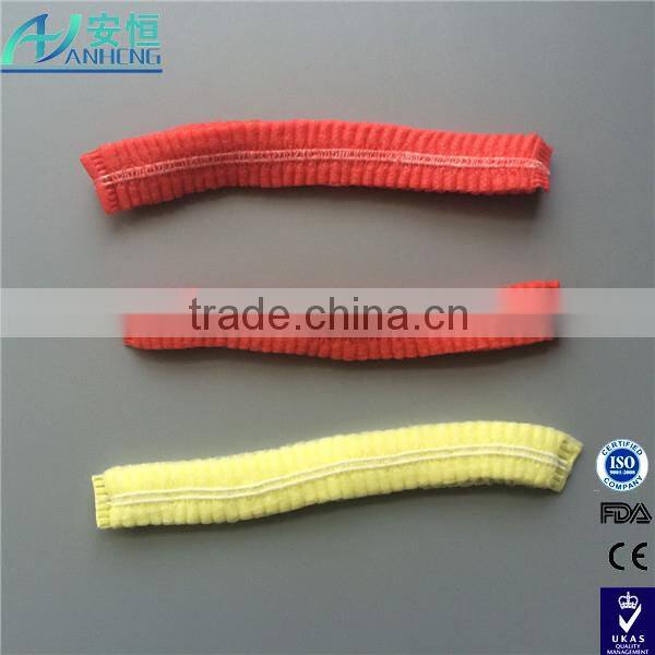 Double single elastic doctors nurses disposable mob caps non woven PP round operating surgical bouffant hair caps