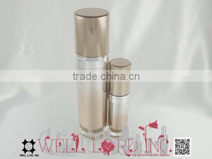 120ml pretty gold hot stamping cylinder MS lotion pump