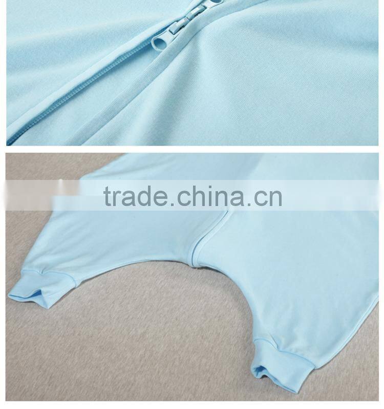 100% cotton Baby short sleeve sleeping bag for spring and summer fall pink style