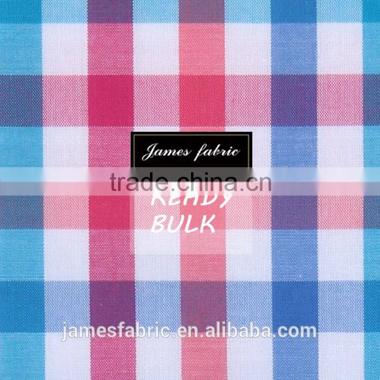 james 15/16 new developed colorful check poplin soft woven cotton fabric