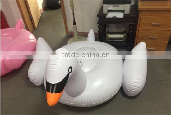 White New Summer Lake Swimming Water Lounge Pool Kid Giant Rideable Swan Inflatable Float Toy Good Quality