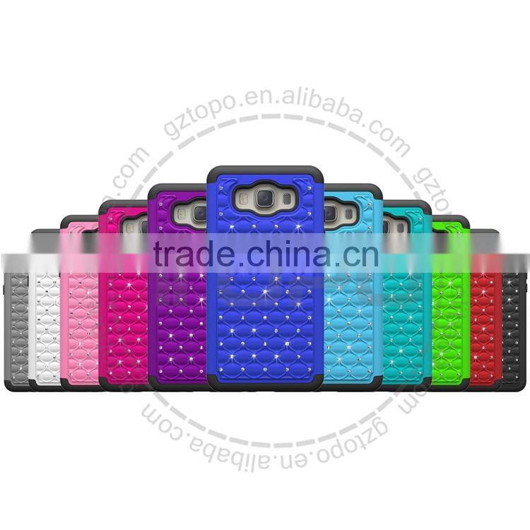 Bling Diamond Phone Case Combo Sky Star PC Silicone Case for Samsung galaxy J7 J710