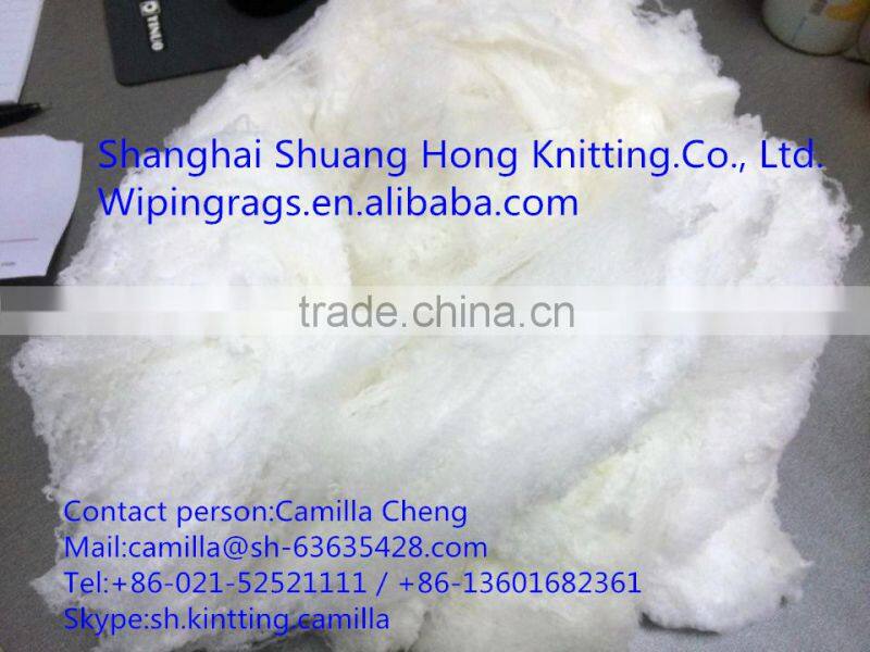 100% cotton white wiping waste for cotton swabs