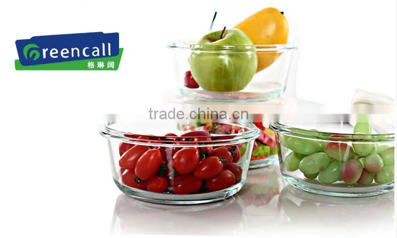 800ml Mini round glass food container export wholesale