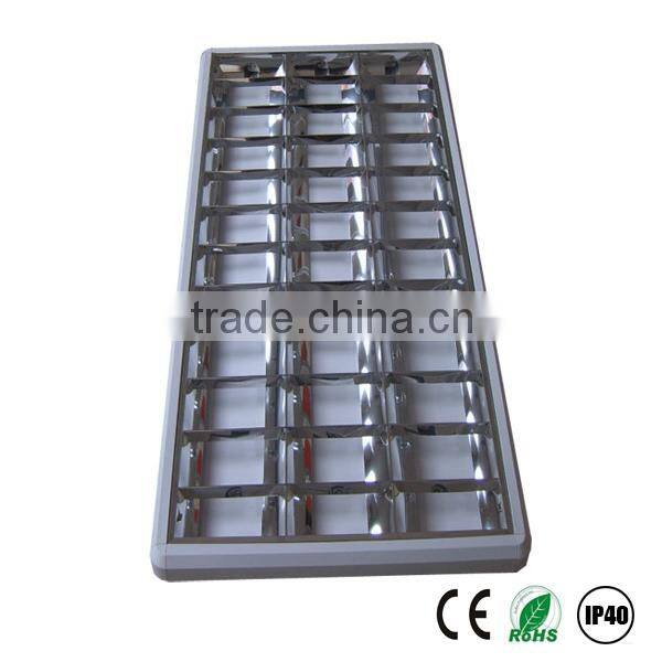 round corner design fluorescent louver fitting for T8 tube