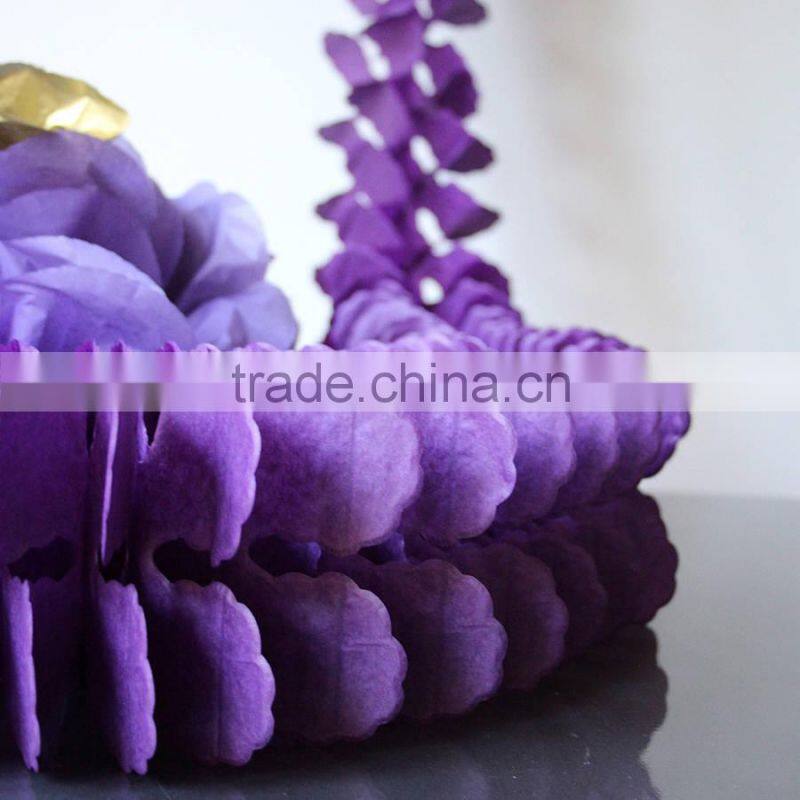 Paper Tissue Garland Decorations Garland Bunting Tissue Paper Fringe Garland - 6 Colours