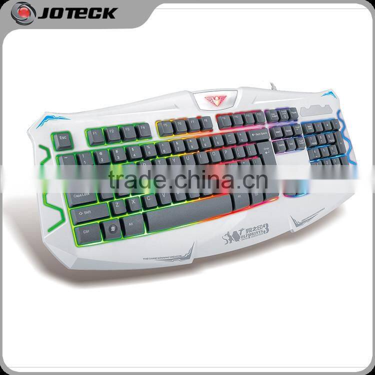 the colored led backlight standard gaming computer keyboard from shenzhen manufacturer
