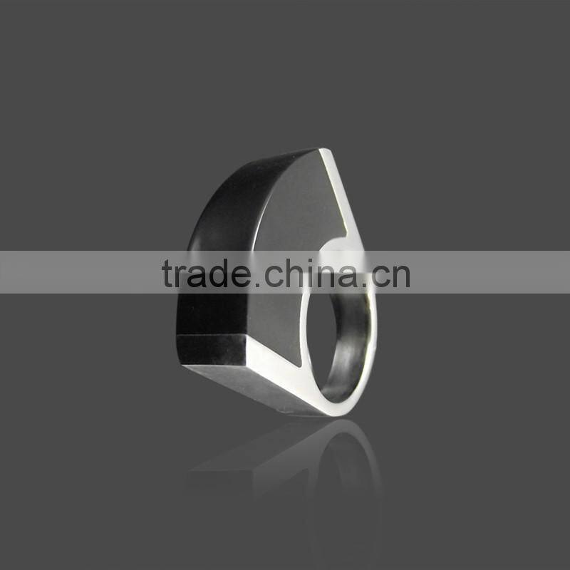 Fashion gemstone rings stainless steel 316L