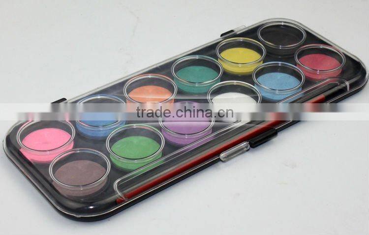 12c dry watercolor paint set for kids paint