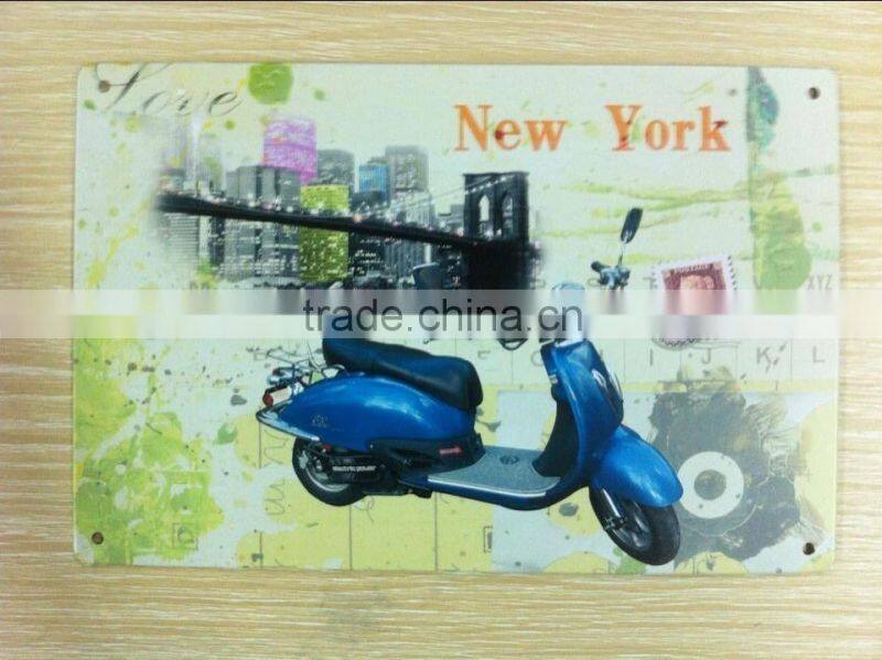 Advertising decorative embossed metal tin plaqe vintgae retro wall tin plaque