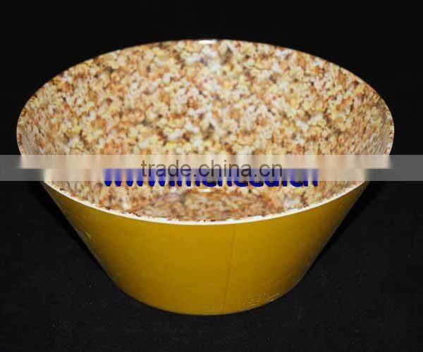 taper shape pink color plastic bowl melamine tableware