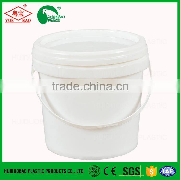 Injection molding plastic pail 3L round bucket with lid