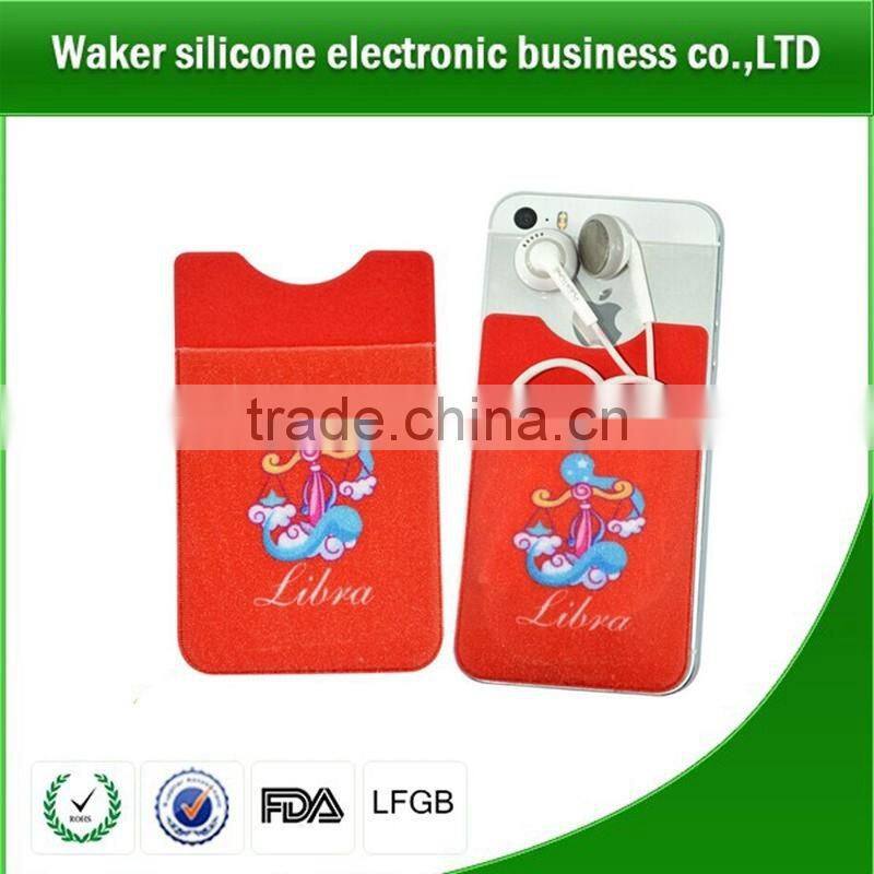 custom logo print silicone business card holder
