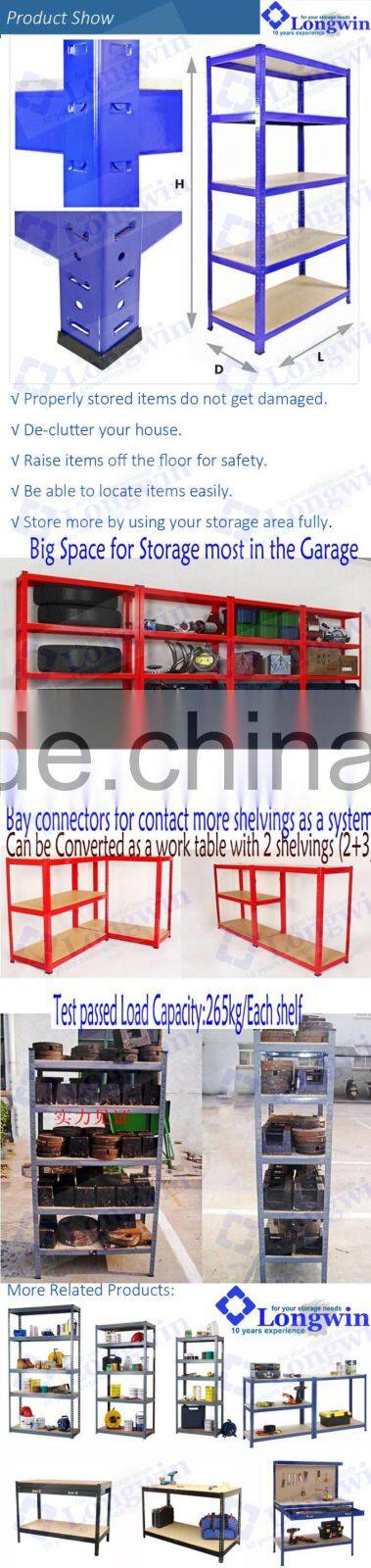 Boltless Rivet 5 Tier Metal Storage Shelves