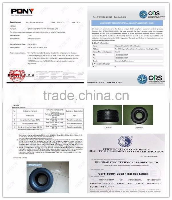 Top quality Semi Pneumatic Rubber Tyred Wheels with steel rim