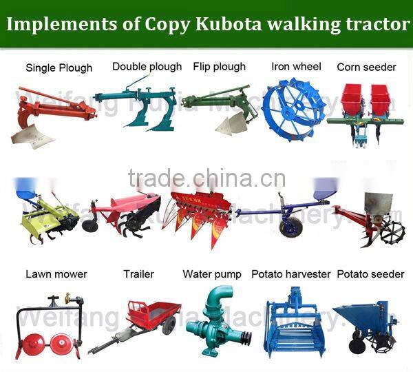 China tractor implements for sale! Diesle walking tractors with different types farm implements for sale !