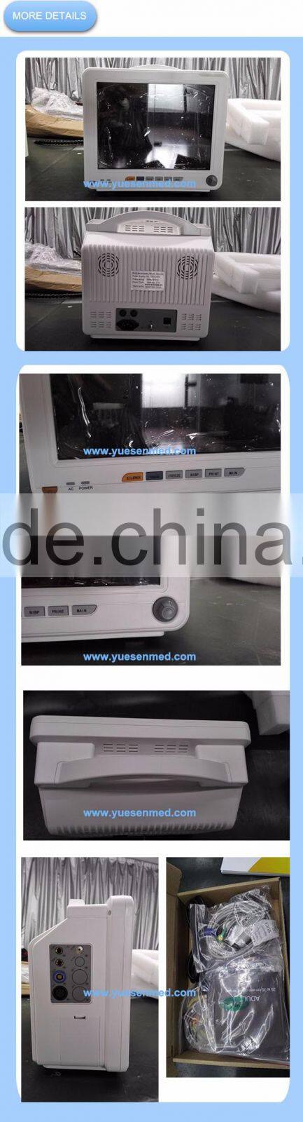 YSPM80G Low Price Multi-parameter TFT LCD display ICU portable patient monitor price
