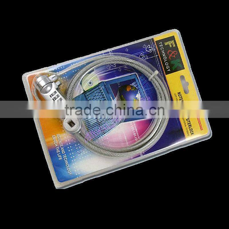 1.2m security laptop Notebook PC Lock Cable Chain with Password