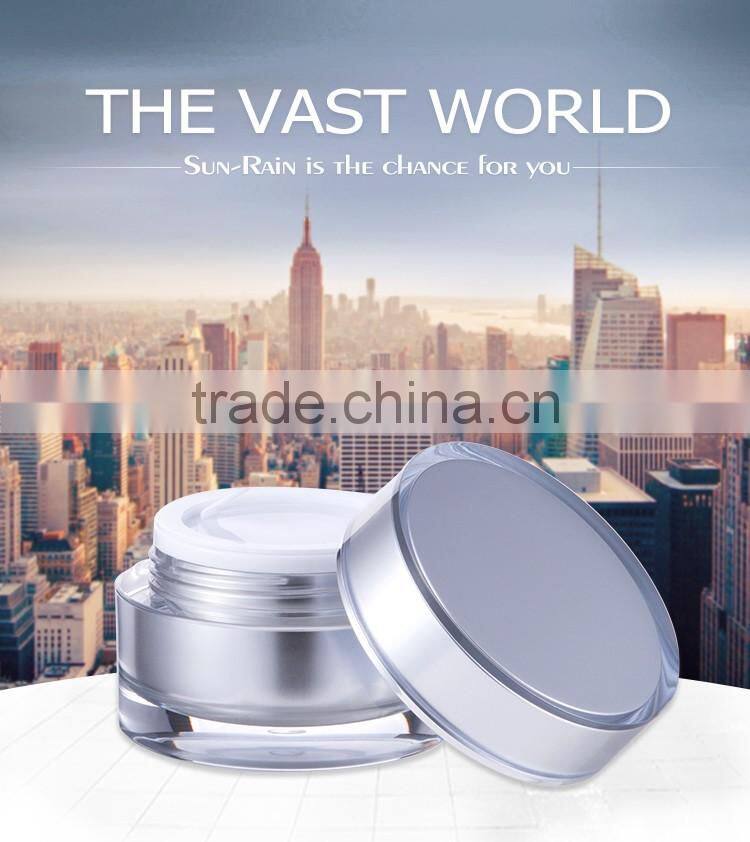 Wholesales high quality PMMA colorful plastic cosmetics cream empty jar