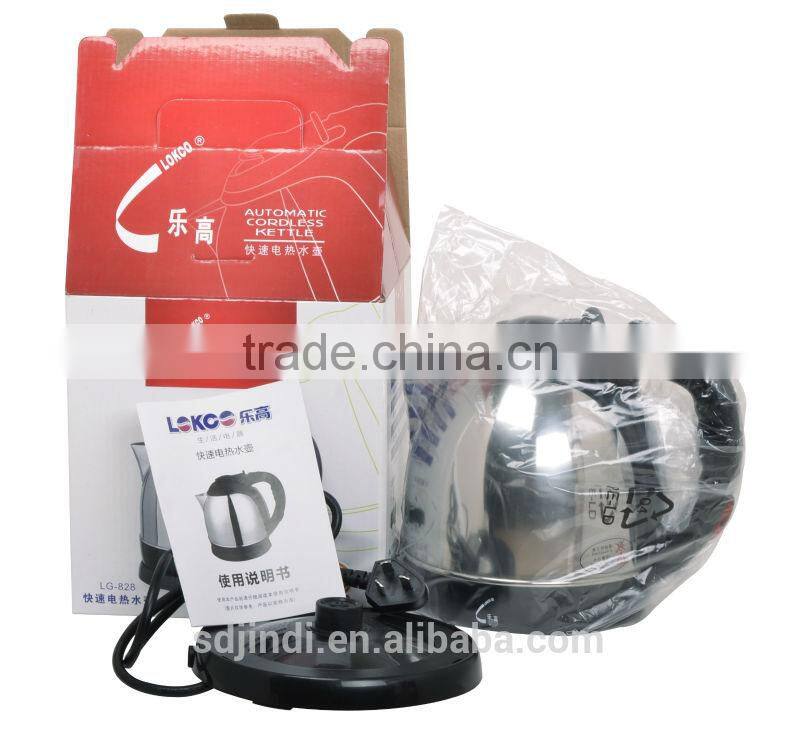 Stainless steel electric kettle with CE,CB,GS,ROHS certificate