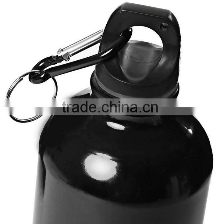 FDA approval aluminium Bicycle Water Bottle Screw Cap Outdoor Sports 750ML With Caribiner