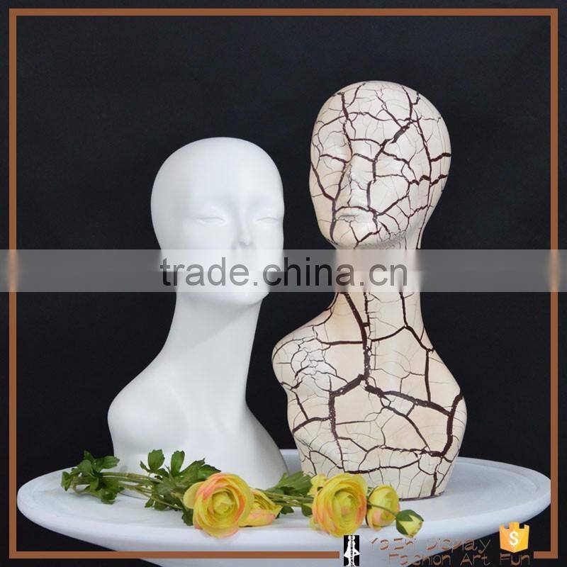 cheap fiberglass mannequin head for scarf display
