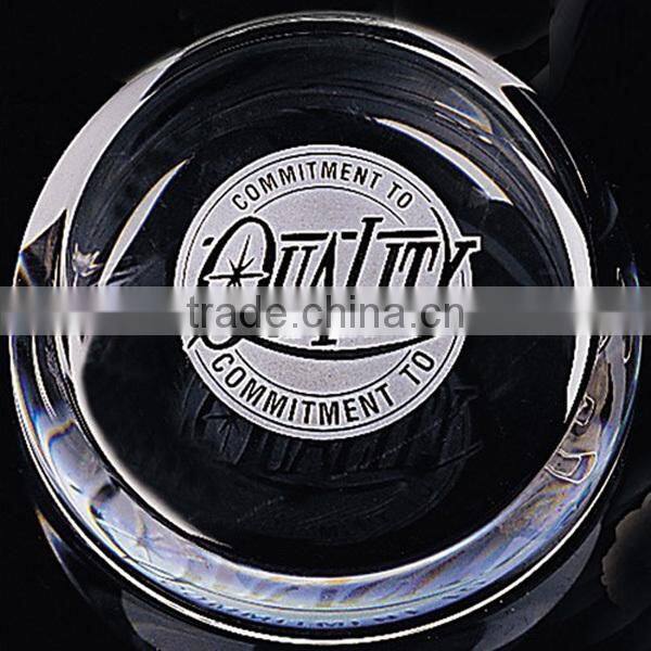 pet engraved bottle cap crystal paperweight