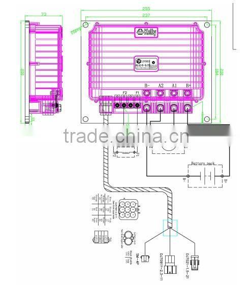 24V-48V,300A programmable sep-ex motor controller with regen
