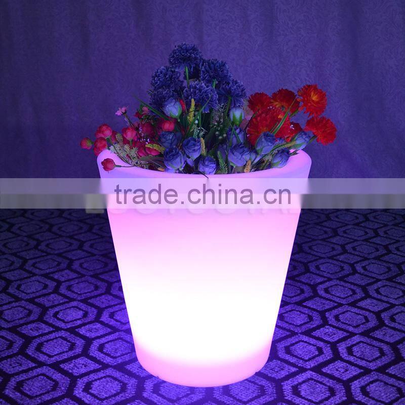 Unbroken high quality LED lighted PE ice bucket/wine cooler/flower port LTT-SF03