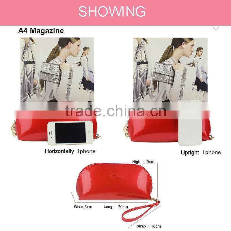 New Design Women Wristlet Bag Plaian PU Clutch Bags