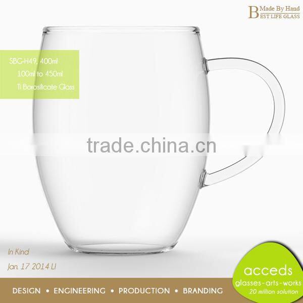 Crystal Personalized Clear Glass Hand Blowing Beer Mug