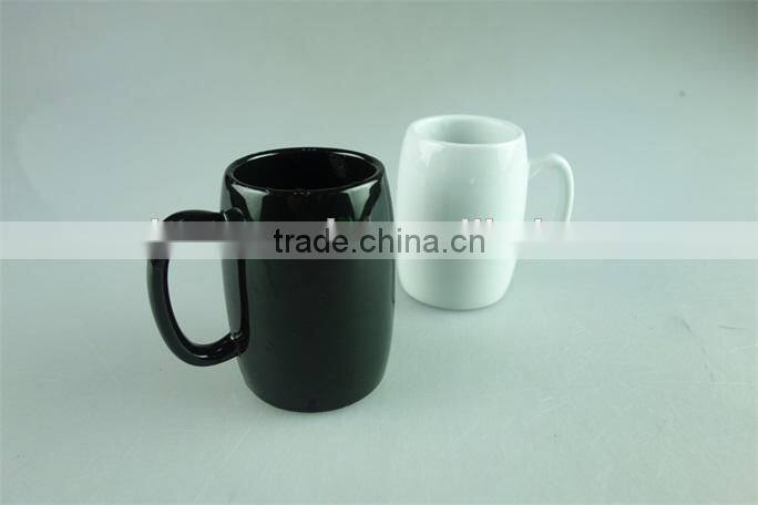 unique shape white ceramic coffee mug with cheap price in stock