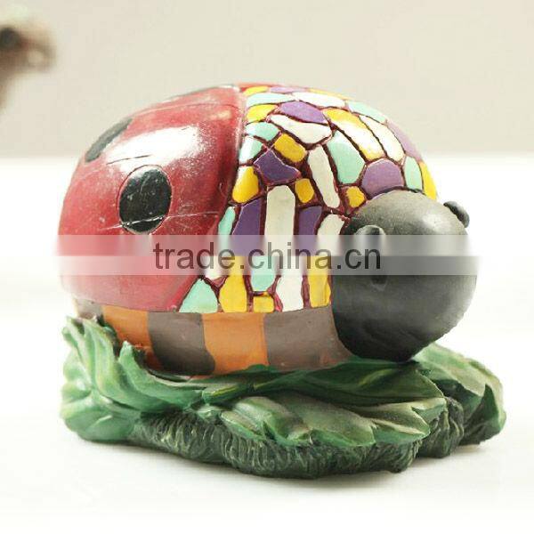 hot sale insect decor of resin artificial ladybug