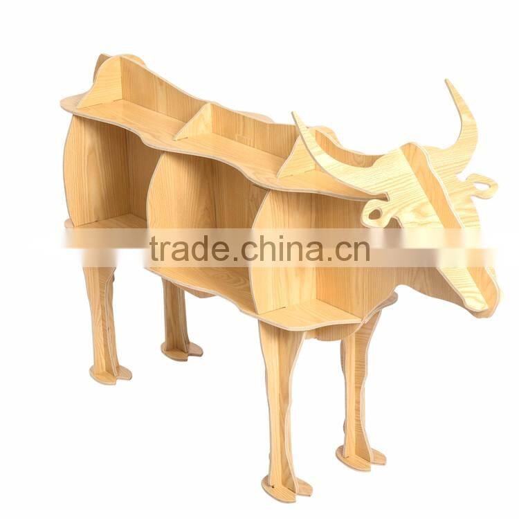 Cattle Puzzle Table,Creative Animal Furniture,MDF DIY Assembled CattleTable For Fashion Living Room,Wooden Animal Furniture