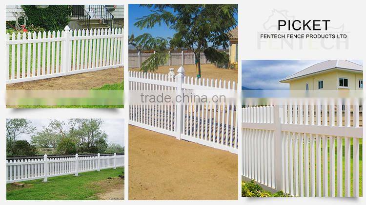 Hot sale high quality plastic/vinyl/pvc white picket fence panels factory